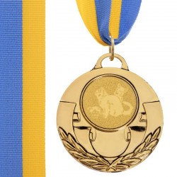 Медаль спортивна зі стрічкою PlayGame Aim Кішки золота, код: C-4846-0061_G