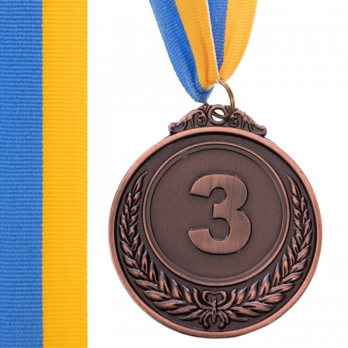 Медаль спортивна зі стрічкою PlayGame Fame бронзова, код: C-3968_B
