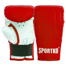 Рукавиці для боксу снарядні SportKo L червоний, код: S-PD-3_LR