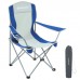 Стілець KingCamp Arms Chairin Steel 830x530x960 мм, сірий-синій, код: KC3818 grey/blue