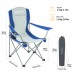 Стілець KingCamp Arms Chairin Steel 830x530x960 мм, сірий-синій, код: KC3818 grey/blue