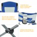 Стілець KingCamp Arms Chairin Steel 830x530x960 мм, сірий-синій, код: KC3818 grey/blue