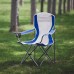 Стілець KingCamp Arms Chairin Steel 830x530x960 мм, сірий-синій, код: KC3818 grey/blue