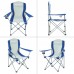 Стілець KingCamp Arms Chairin Steel 830x530x960 мм, сірий-синій, код: KC3818 grey/blue