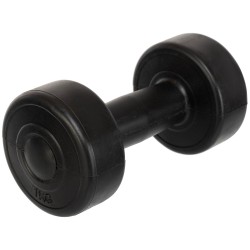 Гантель для фітнесу Zelart з PE покриттям 1х1 кг, чорний, код: TA-4759-1