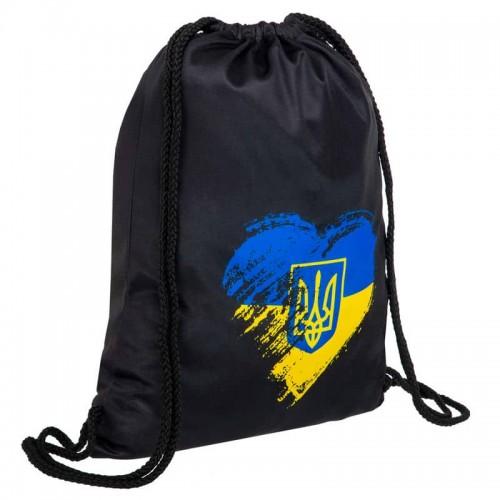 Рюкзак-мішок PlayGame I Love Ukraine 10 л, чорний, код: GA-5976