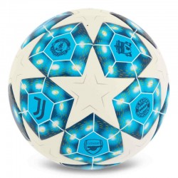 М"яч футбольний PlayGame №5 PU, білий-блакитний, код: FB-4989_N