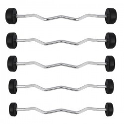 Штанга вигнута з гумовим покриттям HMS GSL-20 20 кг, код: 17-58-023-IN