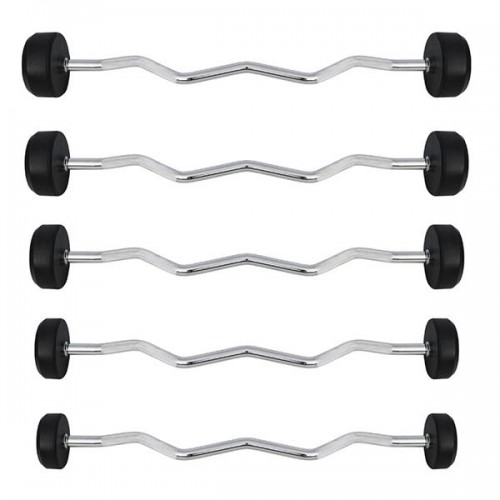 Штанга вигнута з гумовим покриттям HMS GSL-20 20 кг, код: 17-58-023-IN Штанга вигнута з гумовим покриттям HMS GSL-20 20 кг, код: 17-58-023-IN