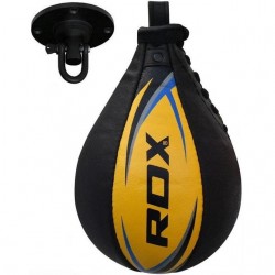 Пневмогруша боксерська RDX 2Y Boxing Speed Ball Leather Multi Yellow/Blue, код: 2SBL-S2YU