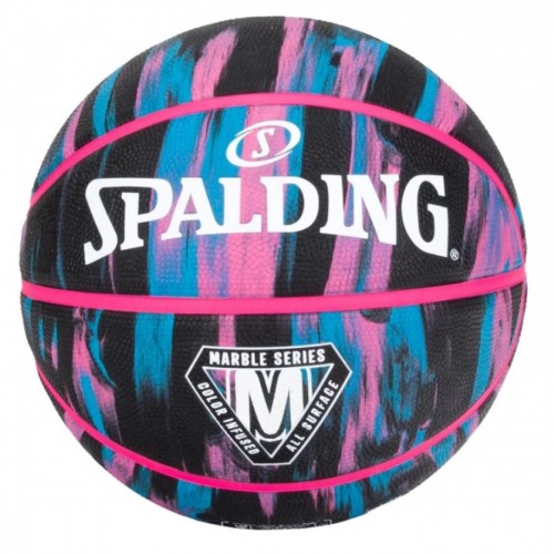 М"яч баскетбольний Spalding Marble Series №7, блакитний, код: 689344406473