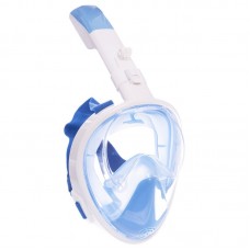 Маска для снорклінга з диханням через ніс Cima L-XL білий-блакитний, код: F-118-LXLWN