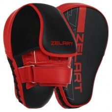 Лапа Вигнута для боксу та єдиноборств Zelart 2 шт, чорний-червоний, код: BO-9057_R