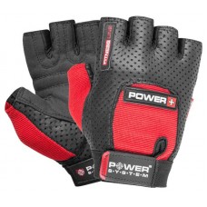 Рукавички для фітнесу Power System Power Plus XXL, чорний-червоний, код: PS-2500_2XL_Black-red