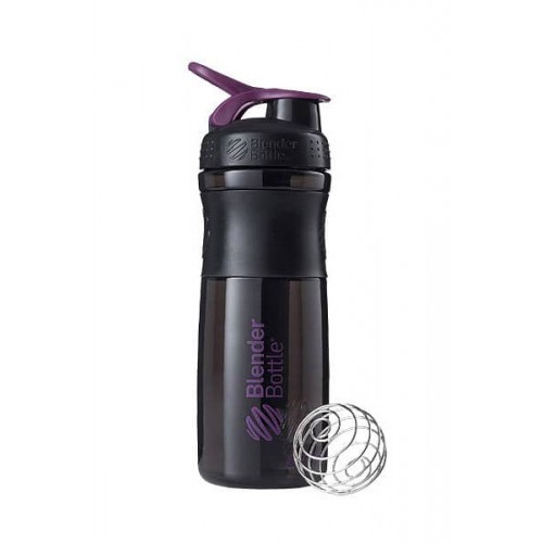 Шейкер спортивний (пляшка) BlenderBottle SportMixer 28oz/820ml Black/Plum (Original), код: SM 28oz Black/Plum