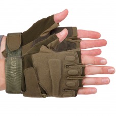 Тактичні рукавички з відкритими пальцями Tactical Blackhawk XL оливковий, код: BC-4380_XLOL