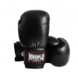 Боксерські рукавиці PowerPlay чорні 14 унцій, код: PP_3004_14oz_Black