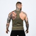 Майка GymBeam Clothing Stringer Tank Top Heather Olive Green S, оливковий, код: 116452-GB