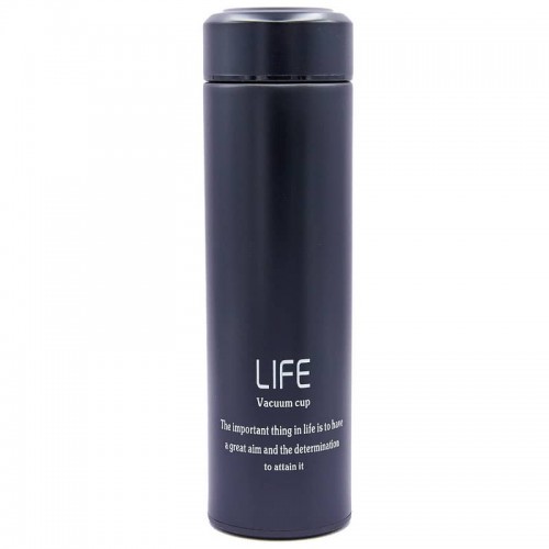 Термос сталевий Camping Life 450 мл чорний, код: D-010_BK Термос сталевий Camping Life 450 мл чорний, код: D-010_BK