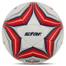 М'яч футбольний Star All New Polaris 1000 №5 PU, білий-червоний, код: SB375TB_WR