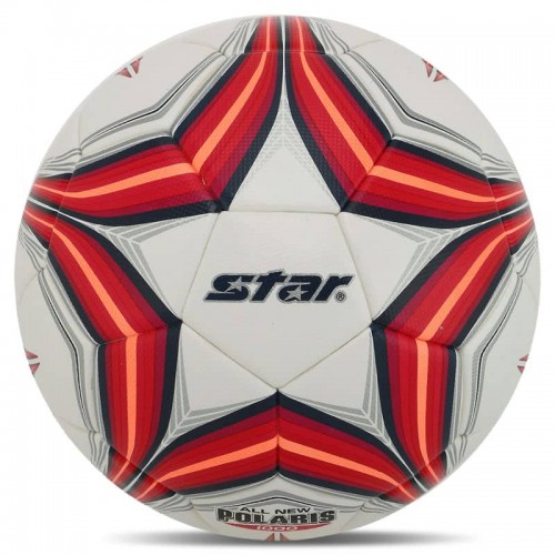 М'яч футбольний Star All New Polaris 1000 №5 PU, білий-червоний, код: SB375TB_WR