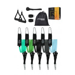Набір трубчастих еспандерів Cornix 4.5-13.6 кг, 5 шт, код: XR-0256