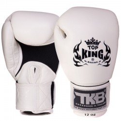 Рукавички боксерські Top King Ultimate Air шкіряні 12 унцій, білий, код: TKBGAV_12W-S52