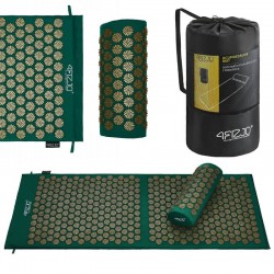 Килимок акупунктурний з валиком 4Fizjo Аплікатор Кузнєцова 1280x480 мм Black/Green, код: P-5907739313317