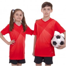 Форма футбольна підліткова PlayGame розмір 26, ріст 130, червоний-чорний, код: CO-1902B_26RBK-S52
