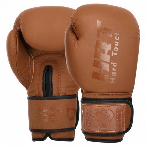 Боксерські рукавиці шкіряні Hard Touch 10 унцій, коричневий, код: BO-4230_10BR