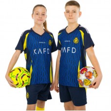 Форма футбольна дитяча PlayGame із символікою AL Nassr гостьова 2025, розмір 26, зріст 140-145, темно-синій-жовтий, код: CO-4654_26