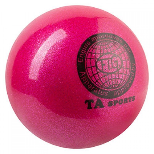М'яч гімнастичний Ta Sport, 280 грам, 16 см, гліттер, рожевий, код: TA280-3-WS
