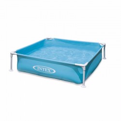 Дитячий каркасний басейн Intex Mini Frame Pool (122х122х30 см), блакитний, код: 57173-IB