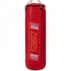 Мішок боксерський циліндр Zhegtu з кільцем і ланцюгом 1000х290 мм, червоний, код: BO-2336-100_R-S52