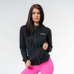 Толстовка жіноча GymBeam Clothing Zipper Hoodie Black XS, чорний, код: 217021-GB