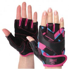 Рукавички для фітнесу та тренувань Tapout S, чорний-рожевий, код: SB168512_SP