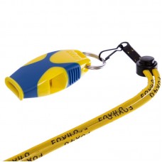 Свисток суддівський пластиковий Fox40 Sharx Safety, жовтий-синій, код: FOX40-SHARX-SAF_YBL