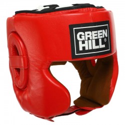 Шолом боксерський в мексиканському стилі шкіра Green Hill L, червоний, код: BO-0575_LR