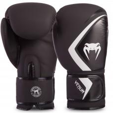 Рукавички боксерські шкіряні Venum Contender 2.0 10 унцій, чорний-білий, код: Venum-03540_10BKW-S52