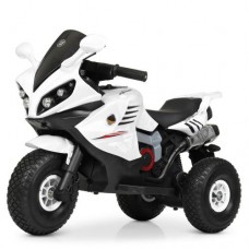 Дитячий електромобіль Bambi Мотоцикл білий, код: M 4216AL-1-MP