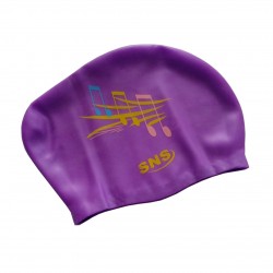 Шапочка для плавання SNS для довгого волосся KW-1Ф purple Music, фіолетовий, код: 11322-SNS
