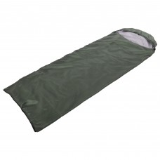 Спальний мішок ковдра з капюшоном Camping 180+30х70см оливкова, код: SJ-0013-S52
