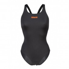 Купальник закритий для жінок Arena Team Swimsuit Swim Pro Solid, розмір 40, темно-сірий-помаранчевий, код: 3468336839942