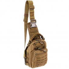 Рюкзак тактичний патрульний однолямочний Tactical хакі, код: ZK-14_CH