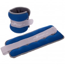 Утяжелители-манжеты для рук и ног FitGo Maraton 2x2кг синий-серый, код: FI-2858-4-S52