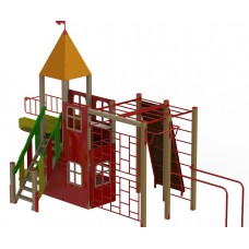 Дитячий ігровий комплекс Miros "Вежа" 6490x3450x4440 мм, код: DIO772 Дитячий ігровий комплекс Miros "Вежа" 6490x3450x4440 мм, код: DIO772