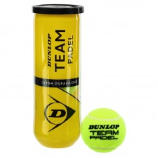 М"яч для великого тенісу Dunlop Team Padel 3шт, салатовий, код: DL601385-S52 М"яч для великого тенісу Dunlop Team Padel 3шт, салатовий, код: DL601385-S52