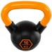 Гиря тренувальна цільна гумова LiveUp Urethane Competition Kettlebell 10кг, чорний-помаранчевий, код: UAZE5336-10