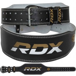 Пояс для важкої атлетики шкіряний RDX 6 XL Black Gold, код: WBS-6RB-XL