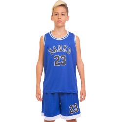 Форма баскетбольна підліткова PlayGame NB-Sport NBA Dames 23 M (8-10 років), 130-140см, синій-білий, код: CO-5351_MBLW-S52